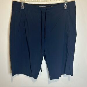 Vince navy blue nylon drawstring swim trunks board shorts size large